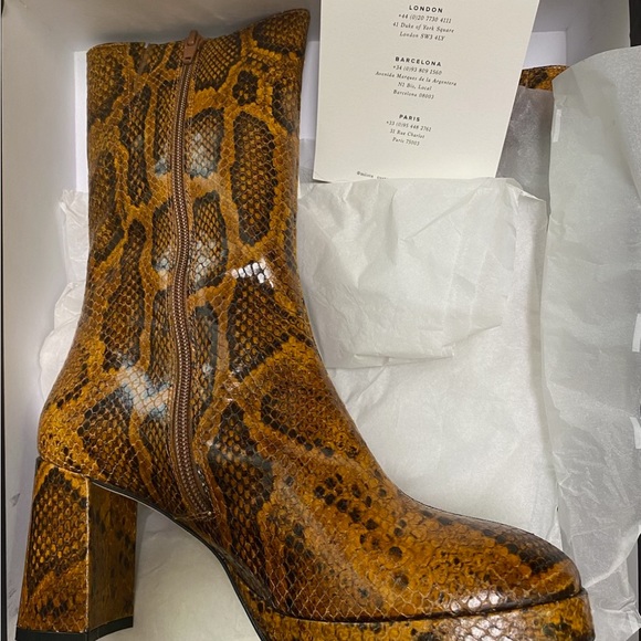 Miista Shoes - Miista Carlota snakeskin platform boots. Never worn - Runs true to size.